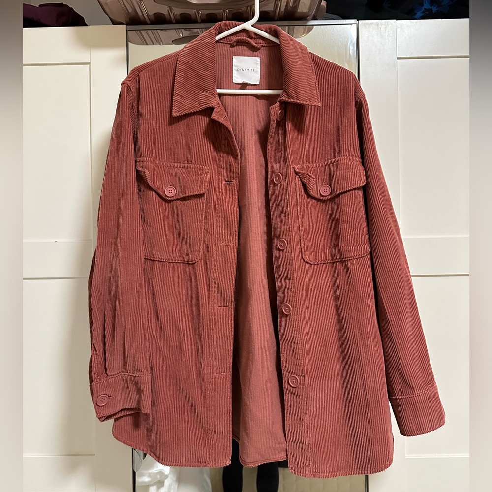 Dynamite Corduroy Shacket | Pink